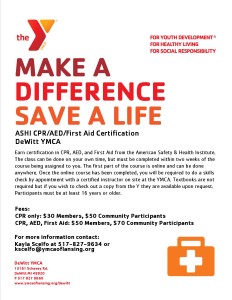 CPR/ first aid class flyer